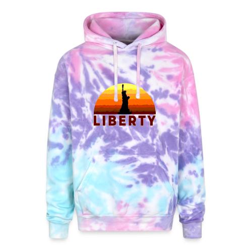 USA: Sunset Liberty Bold - Adult Tie Dye Hoodie