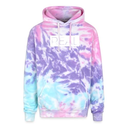 Real in white - Adult Tie Dye Hoodie