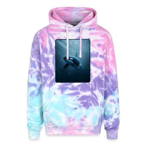 Orca Ocean Wildlife Design - Adult Tie Dye Hoodie