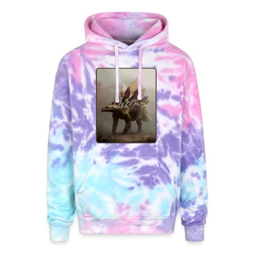 Stegosaurus Misty Forest Design - Adult Tie Dye Hoodie