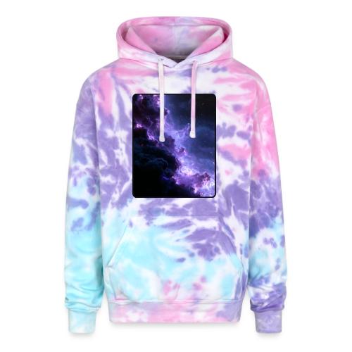 Purple Nebula Space Design - Adult Tie Dye Hoodie