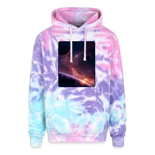 Cosmic Sunset Nebula Space Art - Adult Tie Dye Hoodie