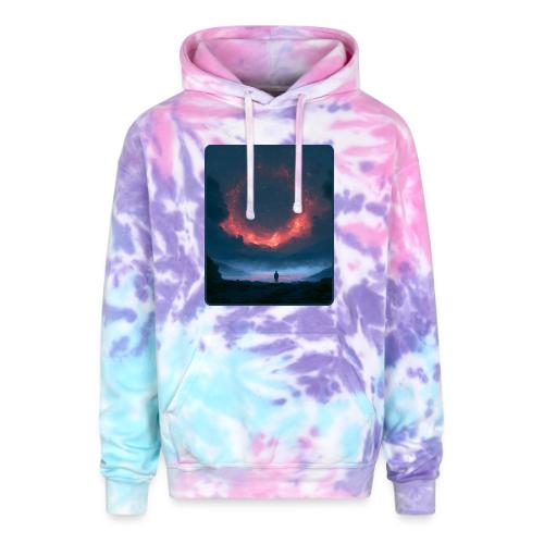 Supernova Reflection Space Scene - Adult Tie Dye Hoodie