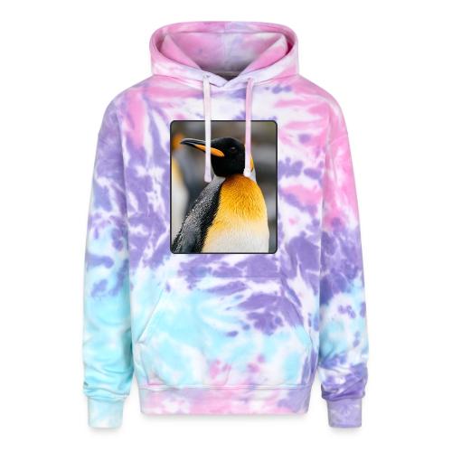 King Penguin Portrait Design - Adult Tie Dye Hoodie
