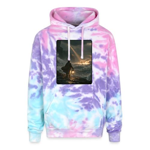 The Lone Lightkeeper's Beacon - Adult Tie Dye Hoodie