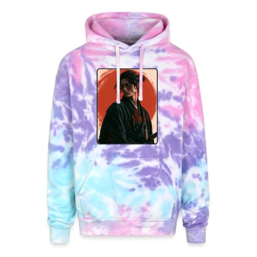 Samurai Beneath the Red Sun - Adult Tie Dye Hoodie