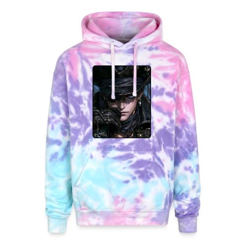Dark Anime Pirate Warrior - Adult Tie Dye Hoodie