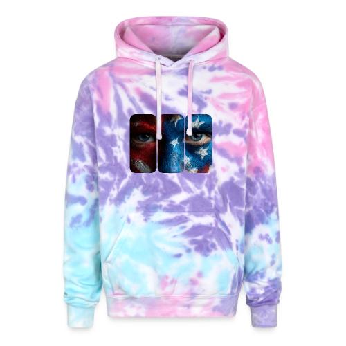 USA: Painted for the Flag - Adult Tie Dye Hoodie