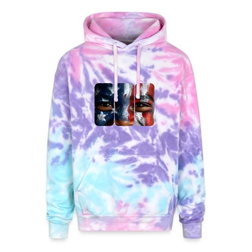 USA: Three Panels of Pride - Adult Tie Dye Hoodie