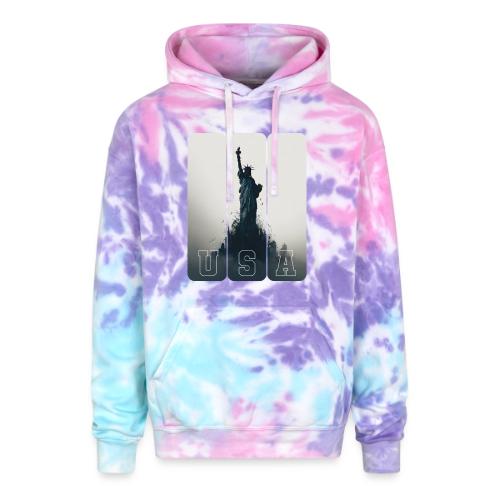 USA: Liberty Rising Over Manhattan - Adult Tie Dye Hoodie
