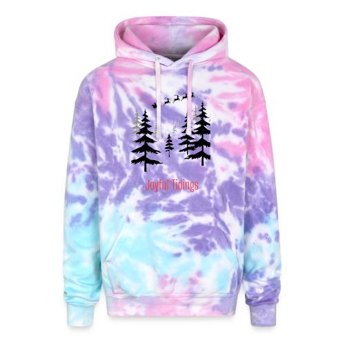 Joyful Tidings Christmas T-Shirt - Adult Tie Dye Hoodie