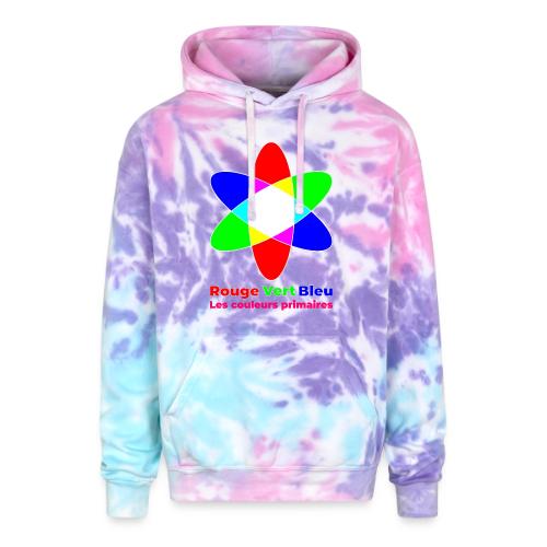RGB Primary Colors - Adult Tie Dye Hoodie