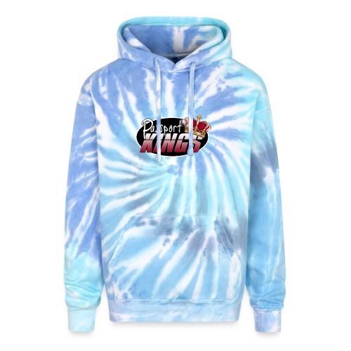 Passport Kings logo for dark shirts - Adult Tie Dye Hoodie