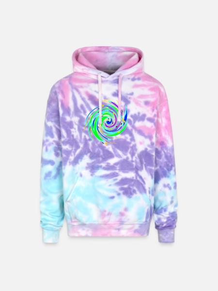 Where's the Purple? - Adult Tie Dye Hoodie - cotton candy