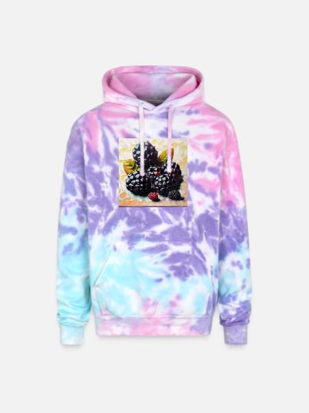 Big or berries? - Adult Tie Dye Hoodie - cotton candy