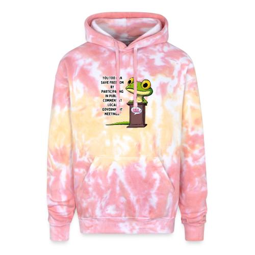 Public Comment Lizard Design - Adult Tie Dye Hoodie
