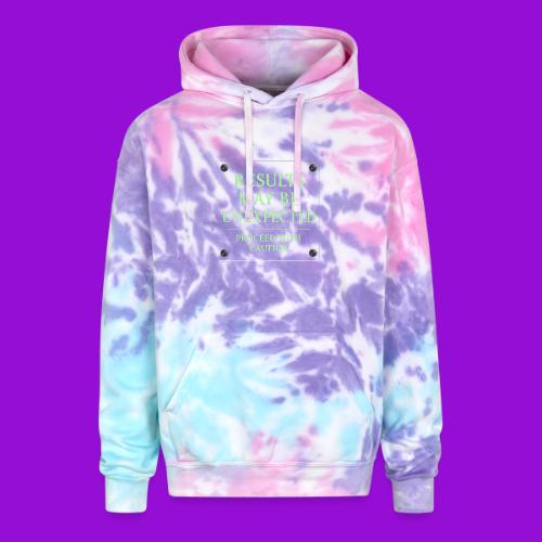 Results May Be Unexpected - Neon Green - Adult Tie Dye Hoodie