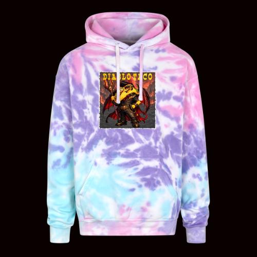 The Diablo Taco Spicy Demon Character - Adult Tie Dye Hoodie