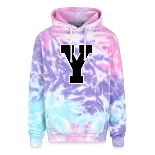 Varsity Letter Y Collegiate Alphabet Art - Adult Tie Dye Hoodie