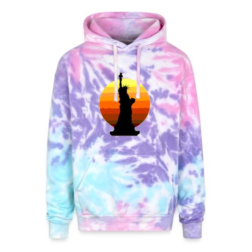 USA: Golden Horizon Liberty - Adult Tie Dye Hoodie