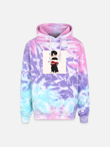 Marvellous charm - Adult Tie Dye Hoodie - cotton candy