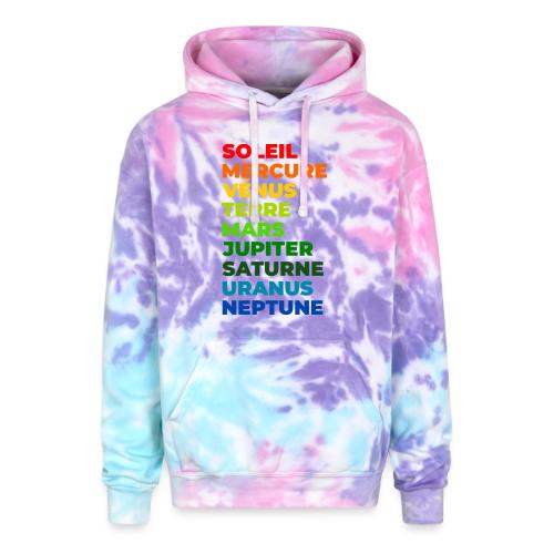 Solar System in Color - Adult Tie Dye Hoodie