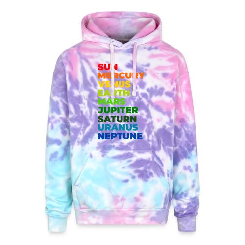 Color the solar system - Adult Tie Dye Hoodie