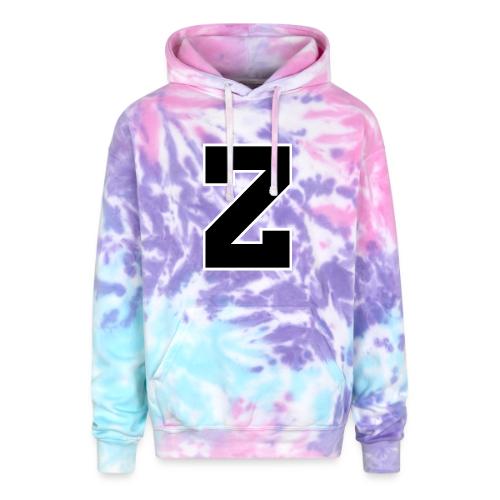 Varsity Letter Z Athletic Font Design - Adult Tie Dye Hoodie