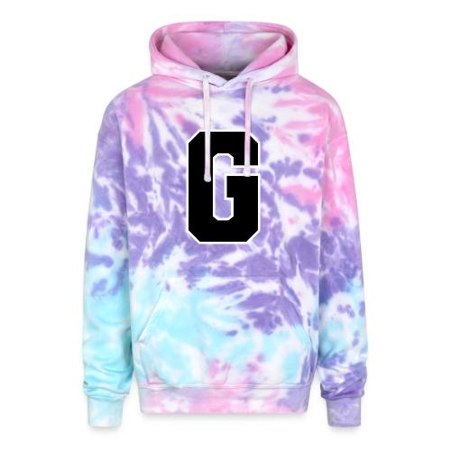Varsity Letter G Collegiate Alphabet Art - Adult Tie Dye Hoodie
