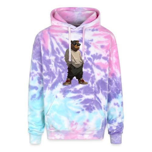 Urban Streetwear Bear Cool Apparel Design - Adult Tie Dye Hoodie
