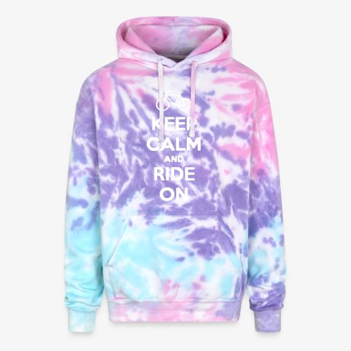 keep_calm_and_ride_on - Adult Tie Dye Hoodie
