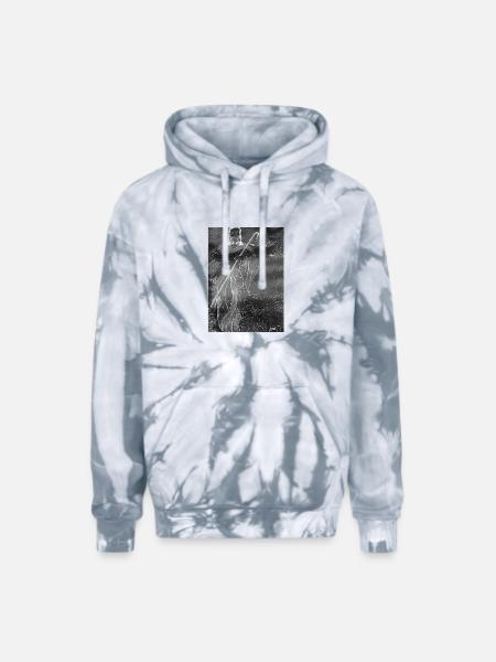 Good Shepherd - Dark Image - Adult Tie Dye Hoodie - spider silver