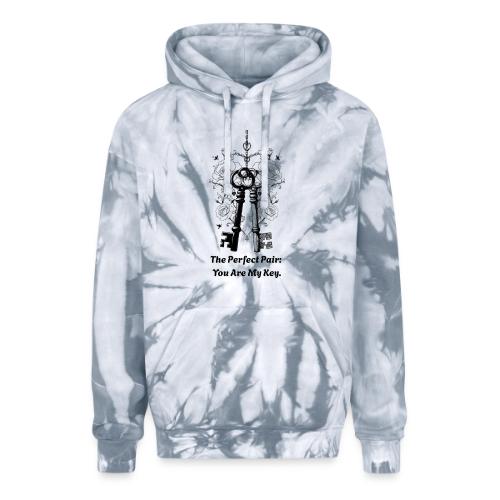 Valentine love keys - Adult Tie Dye Hoodie