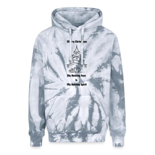 My Resting Face Is My Christmas Spirit T-Shirt - Adult Tie Dye Hoodie