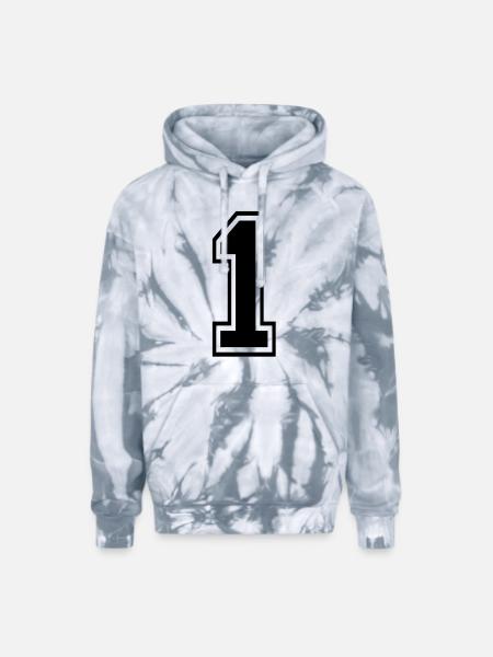 1 - Adult Tie Dye Hoodie - spider silver