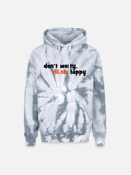 climbing - Adult Tie Dye Hoodie - spider silver