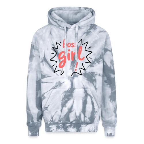 Boss Girl Bold Feminist Statement - Adult Tie Dye Hoodie