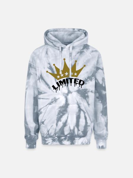 Limited - Adult Tie Dye Hoodie - spider silver