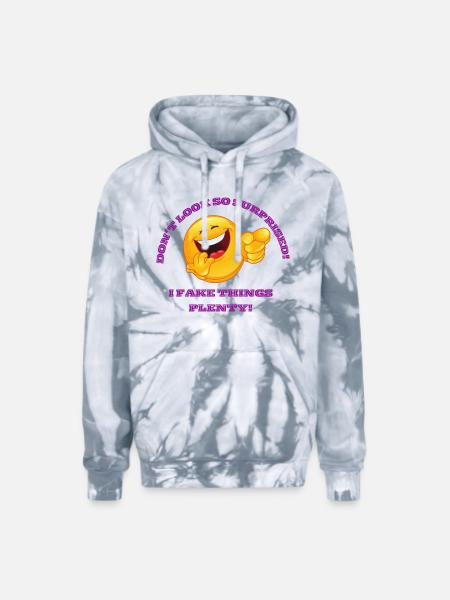 SO SURPRISED - Adult Tie Dye Hoodie - spider silver