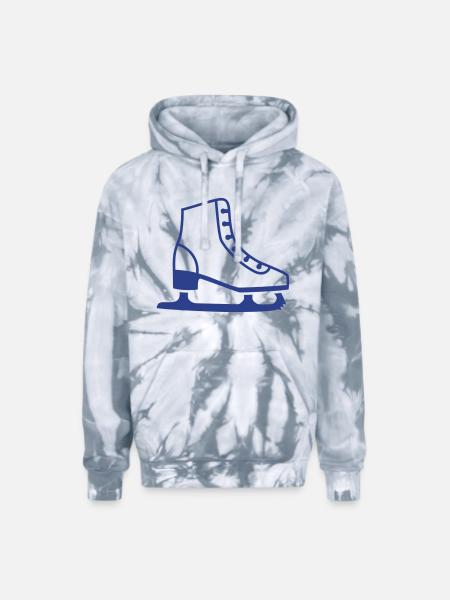 Figure Skate - Adult Tie Dye Hoodie - spider silver