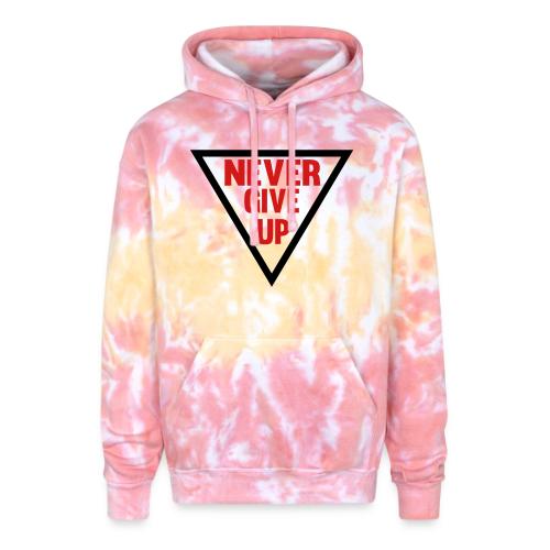 Never Give Up - Adult Tie Dye Hoodie