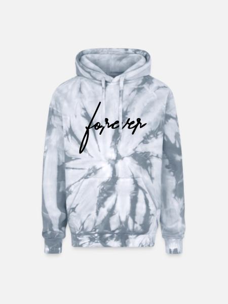 Relatable Quote Design - Adult Tie Dye Hoodie - spider silver