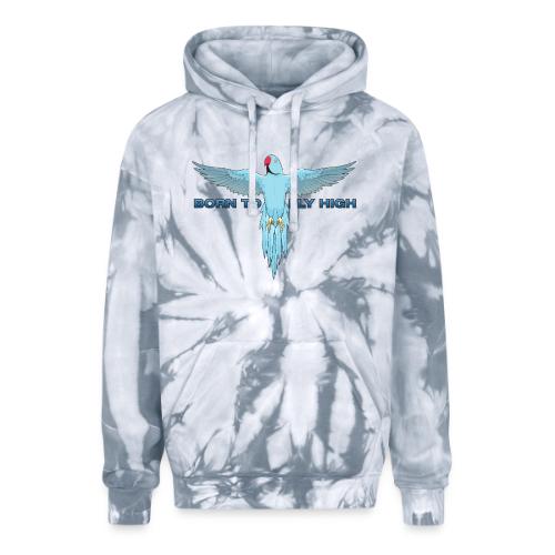 Blue Born To Fly High PNG Logo - Adult Tie Dye Hoodie