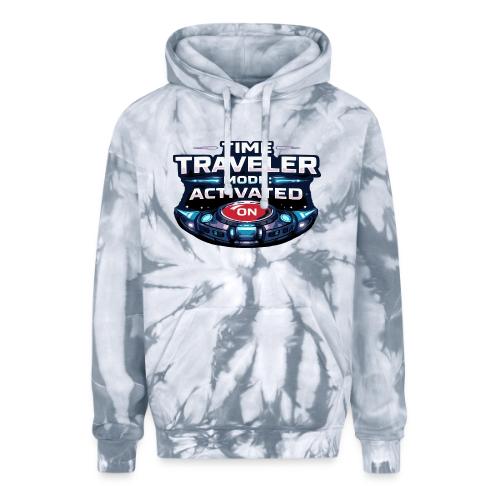 Time Traveler Mode – Futuristic Neon Sci-Fi Tee - Adult Tie Dye Hoodie