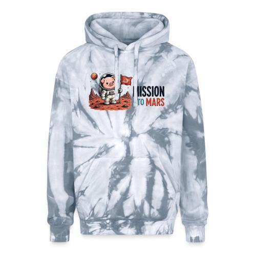 Mission To Mars Space Pig - Adult Tie Dye Hoodie