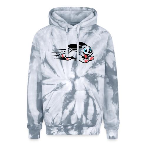Speedy Pup Sprint on the Run - Adult Tie Dye Hoodie