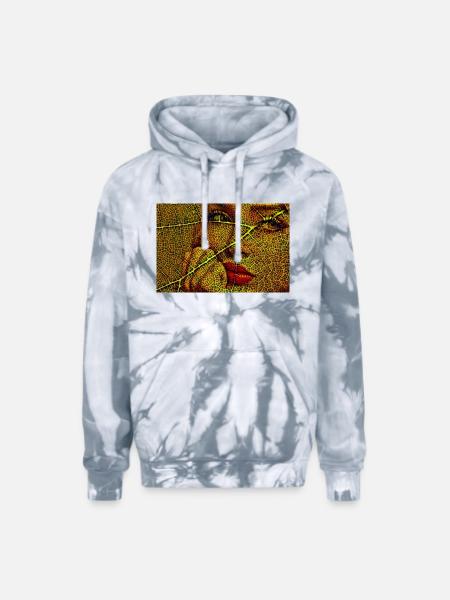 FashionTrend24 - Adult Tie Dye Hoodie - spider silver