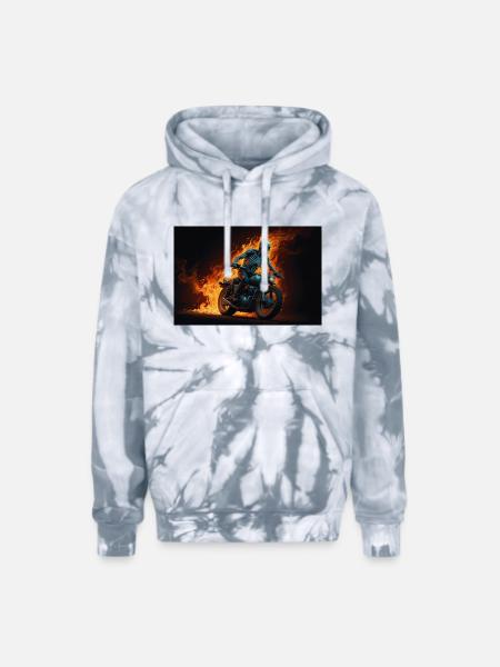 New collection - Adult Tie Dye Hoodie - spider silver