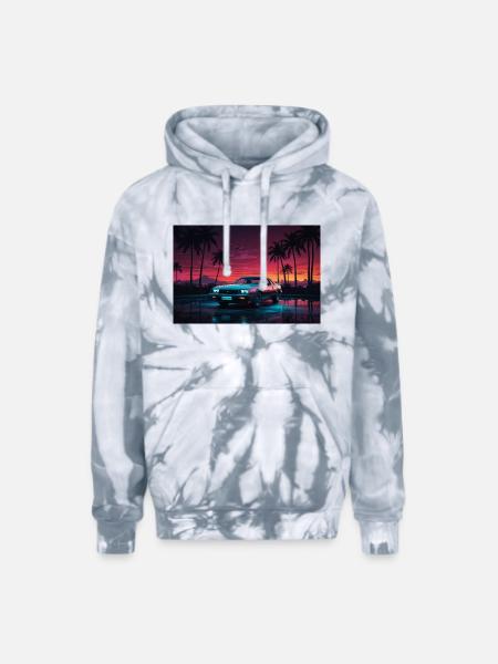 New collection - Adult Tie Dye Hoodie - spider silver