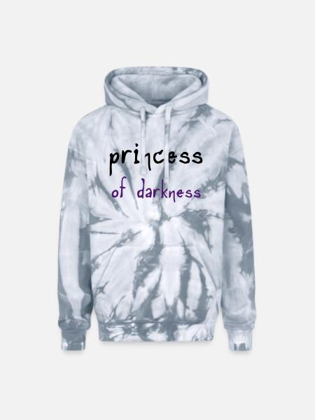 Princess of Darkness - Adult Tie Dye Hoodie - spider silver